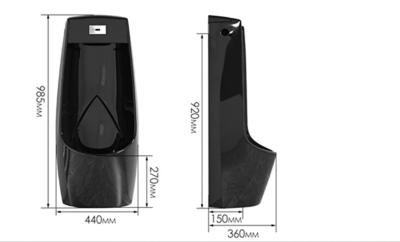 Automatic Waterless Urinal Black American Standard Urinal