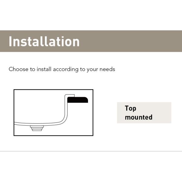0.9mm Thick Top Mount Kitchen Sink , 20 Gauge Stainless Steel Single Basin