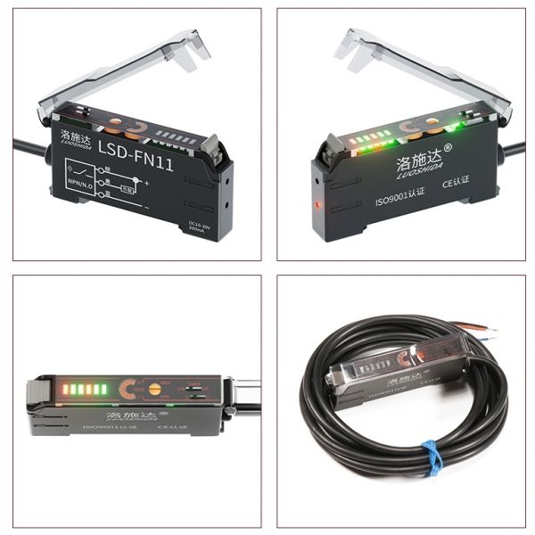 Intelligent digital PNP color fiber optic amplifier sensor, correlative diffuse reflection E3X-NA11 fiber optic amplifier