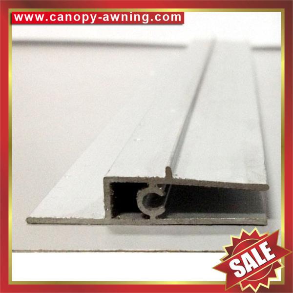hot selling back frontal Aluminum alu bar connector Profile tube for diy pc polycarbonate awning canopy