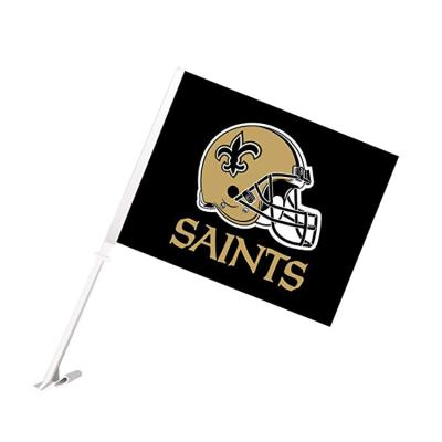 Saints Drapeau d'or drapeaux de voiture sérigraphié de haute qualité