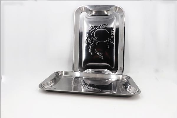 2018 hot  selling square tray & stainless steel square  tray & 50*35cm tray & stainless steel  silver plate