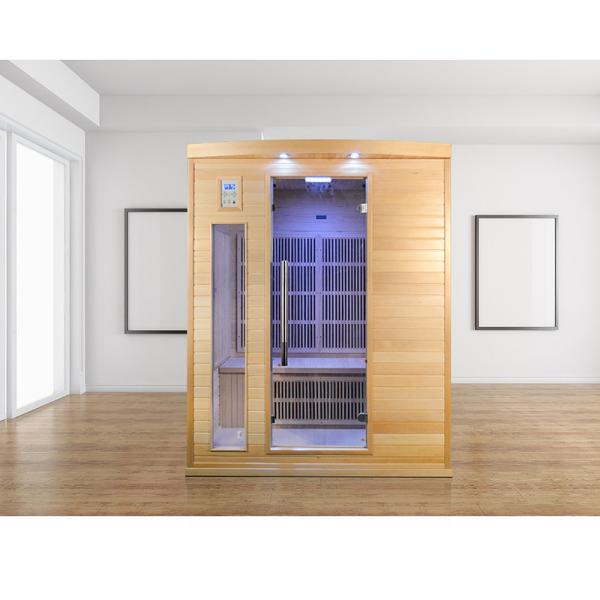 Hemlock Solid Wood Dry Far Infrared Sauna For Home 3 Person Size
