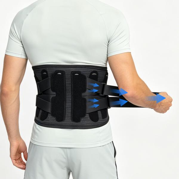 Detachable Support Strips Lumbar Support Belt Men Lower Back Pain Brace