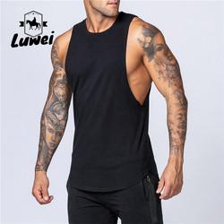 Homens sem mangas Treinamento Tank Top Cortado Hull Bodybuilding Gym Tank Top