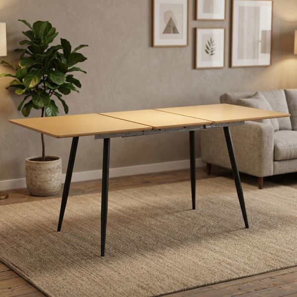 Cheap Wholesale Minimalist Folding Dining Table Dining Room Furniture Home Kitchen Wooden Modern Extendable Dining Table