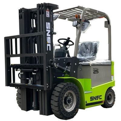 4 Wheel Electric Forklift Trucks 1.5ton 2ton 2.5ton 3ton 3.5tib Battery With Adjustable Cab Location