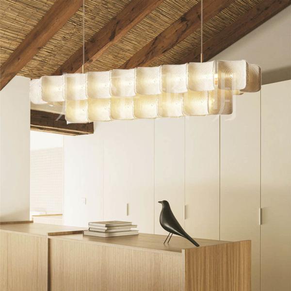 Nordic Modern Simple White Creative Acrylic LED Pendant Light For Living Room Bedroom