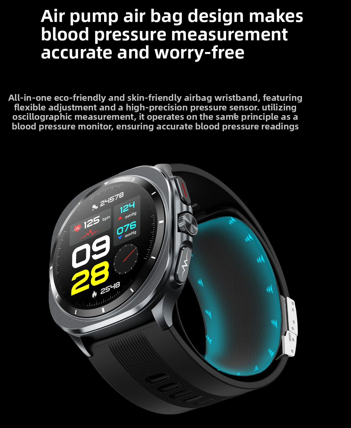 Best Selling Smart Watch BT Call Heart Rate Blood Oxygen Pump Blood Pressure Monitoring Compatible with ISO and Android Systems