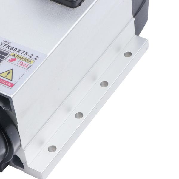 Yfk 2.2KW Square Spindle Motor With Flange Air Cooled Milling Wood Lathe With ER20 Chunk