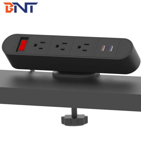 office table top electrical US power clip on table mount socket outlet