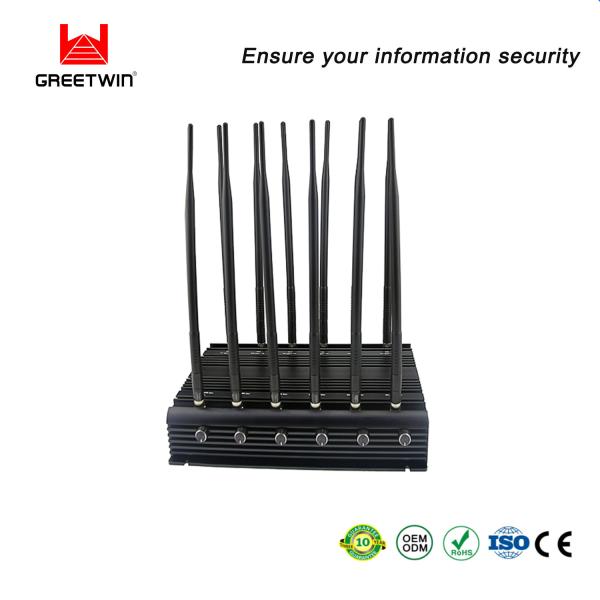12 Antennas Siganl Jammer Block 2G 3G 4G 5G WIFI 2.4G WIFI 5.8G LOJACK 868 433 315 Car Jammer