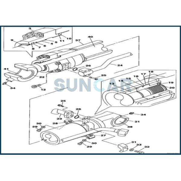СЛУЧАЙ CX240B CX250C CX250DLC пригонок набора обслуживания цилиндра ведра