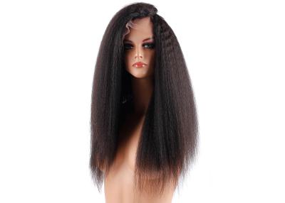 Resilient Thick Virgin Remy Human Lace Front Wigs 18 Kinky Straight Comb Easily