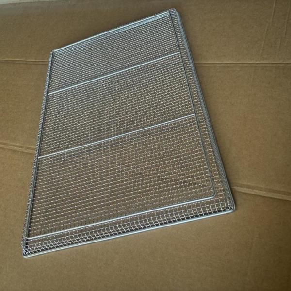 Customized SS 304 316 Food Grade Stainless Steel Metal Woven Food Drying Mesh Tray Herbs Fruit Plants Dehydrator Tray
