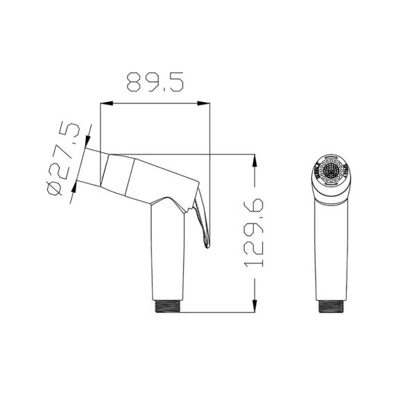 Chrome Lizhen Simple Fashion Style Shower Handheld Bidet Spray Kit With Hose Toilet Sprayer Cleaning Toilet Parts