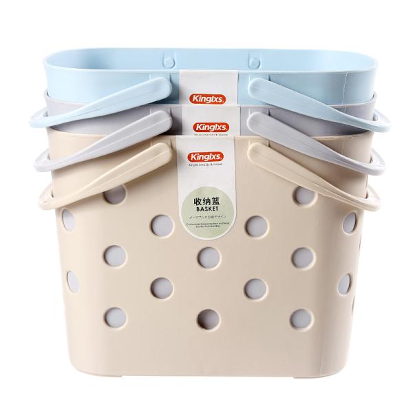 Plastic PE No Break Receiving Basket Loaded Vegetables Fruits Snacks