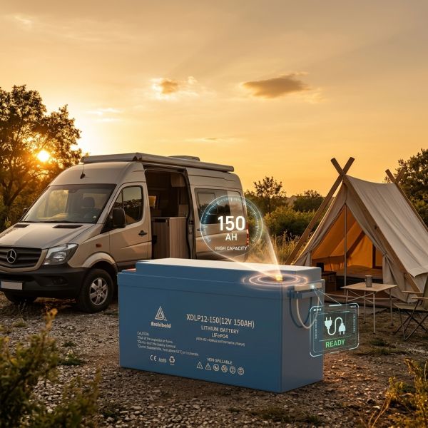 12V 150AH LiFePO4 Camper Van Lithium Battery 1920Wh Extended Range for Long Trip Motorhome Camping