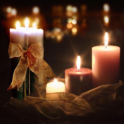 30 * 60cm A103 Candles Decorative LED Canvas Electronic Lighted Wall Art
