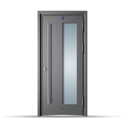 Projeto luxuoso de aço da porta dobro do cobre da porta de entrada da casa de campo feito em China
