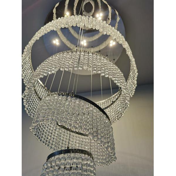 Modern Staircase Chandeliers For Living Room Lobby Club Luxury Ring Lights(WH-NC-90)