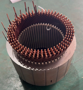 220mm OD 8-Layer Hairpin Stator, 75mm Stack, High-Torque PMSM for Servo & Robot