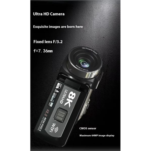 8k Camera Digital Time Lapse Shooting Built-In Wi-Fi Motion Recording