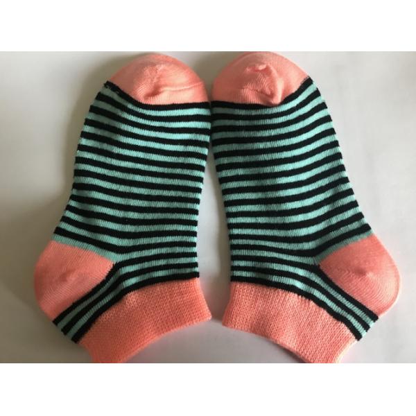 girls colourful patterned 70D nylon high quality combed cotton ankle socks