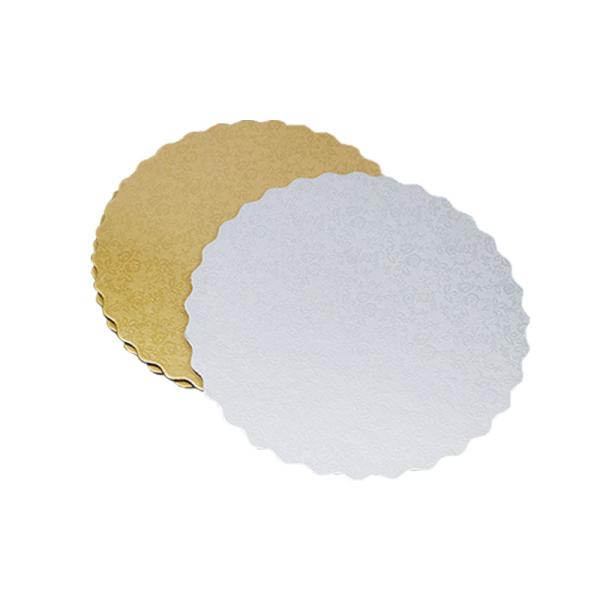 FDA 7 Inches Gold Silver Circle Cardboard Cake Board