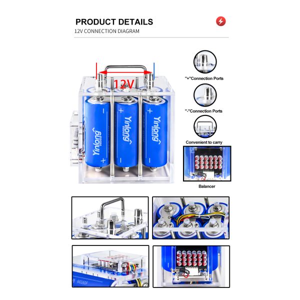 Yinlong 10C Fast Charge High Power Lithium Titanate 6S1P 12V 40Ah LTO Battery Pack for Jump Star Car Audio