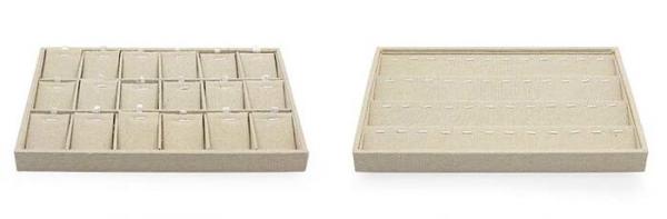 Manmade Jewelry Organizer Trays 35*25*2.5cm Dimension Customized Compartment Trays