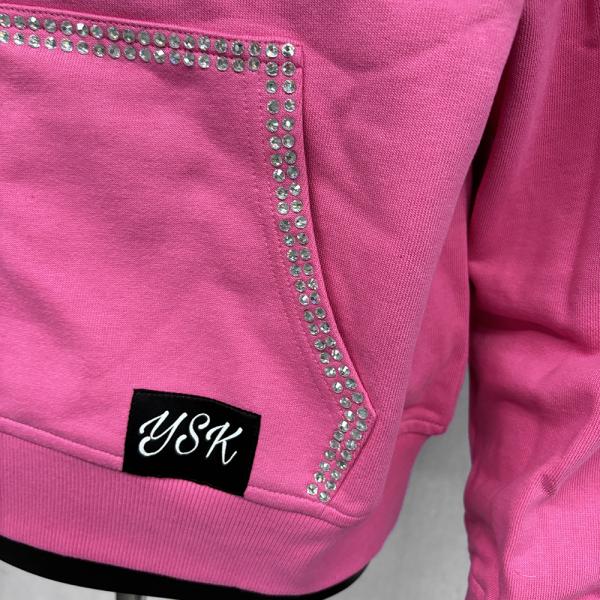 Custom Y2K Streetwear 100% Cotton Heavyweight Oversized Hoodies Silk Screen Printing Rhinestone Boxy Zip Up Hoodie