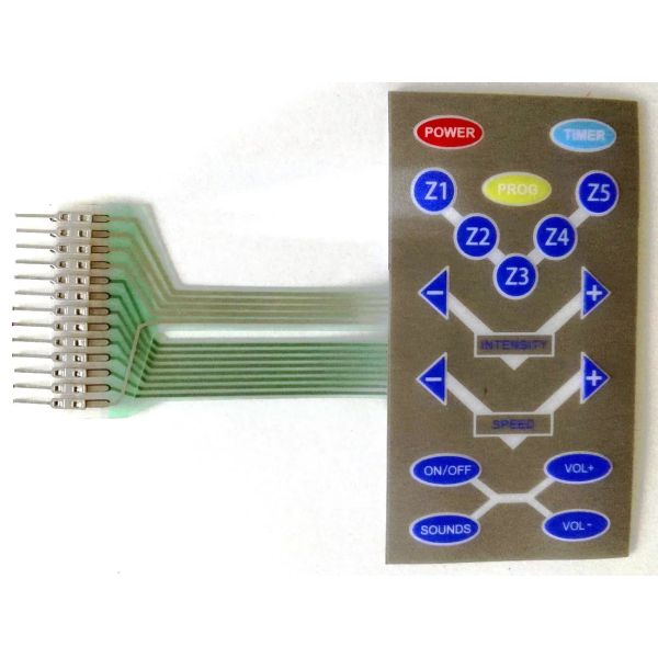Custom Tactile Dome Membrane Switch Overlays with Waterproof and Dustproof Function and 1,000,000 Press Lifespan