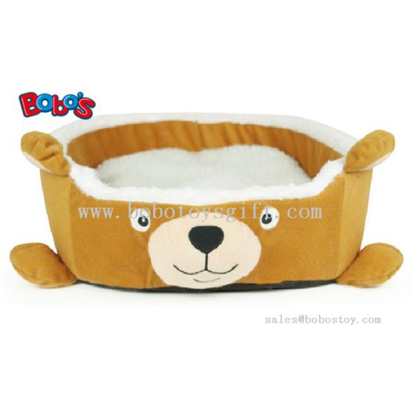 New Design Plush Cartoon Bear Shape Puppy Dog Cat Bed Pet Bed