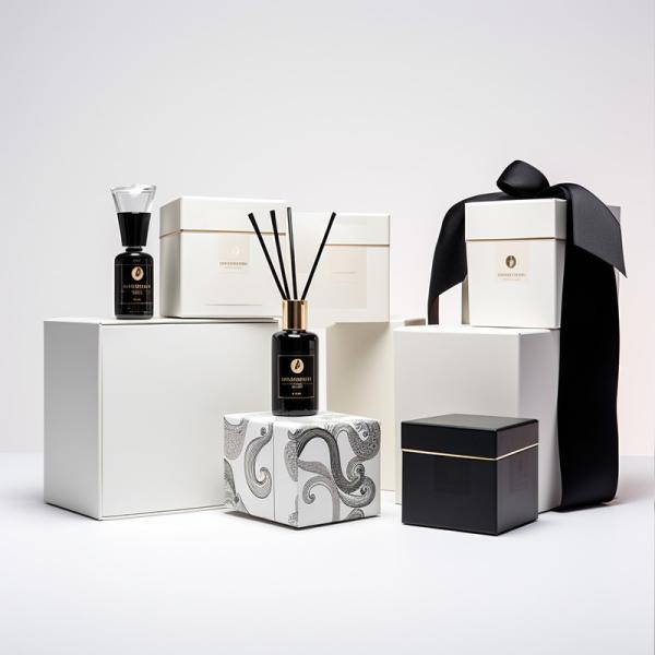 Paper Cosmetic Packaging Paper Box，Perfume Packaging Gift Boxes Customized White MOQ 1000pcs