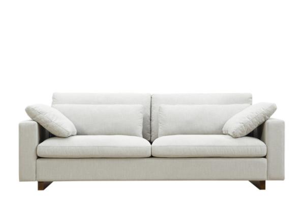 90cm Hometown Sofa 3 Seater Waist Pillow Grey Fabric Three Seater Sofa
