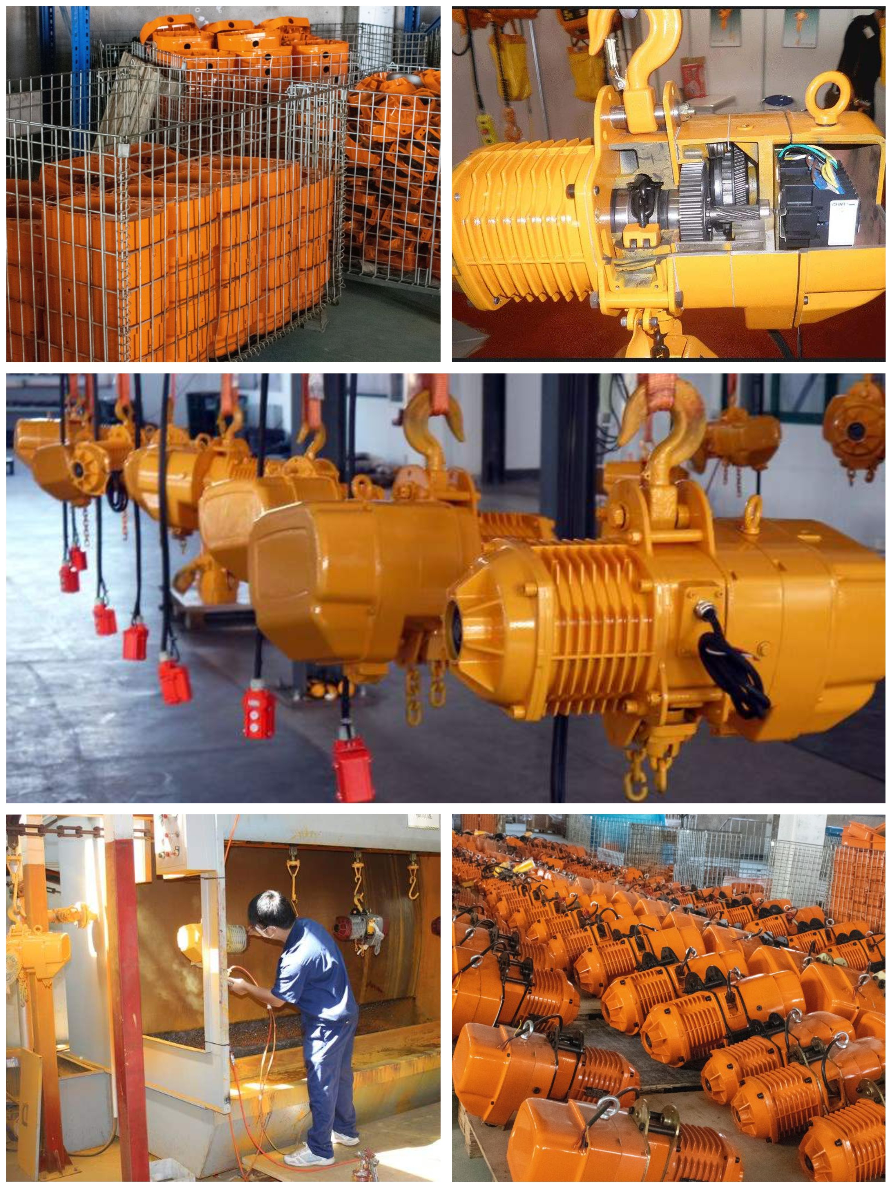 Customized HHBB Electric Chain Hoist Heavy Duty Chain Hoist With Trolley