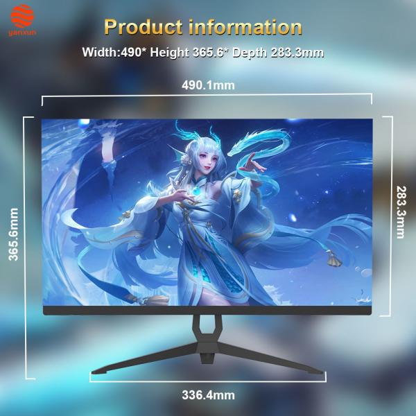 Color negro Monitor de juegos de 21,45 pulgadas Panel IPS 180Hz Iluminación RGB Con conectividad de puerto HDMI y pantalla