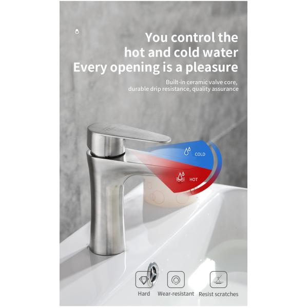 Living Room 304 Stainless Faucet Household Small Waist Hot And Cold Faucet