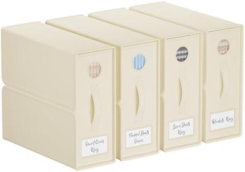 Sheet Organizers And Storage, 4-Pack, Queen/King Size (Grey), Bed Sheet Organizer, Fabric Storage Bins For Bed Sheets,