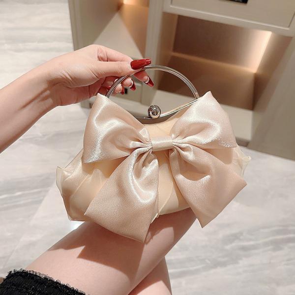 Availiable Sample Women's Silk Satin Clutch Bag for Dinner Dress and Formal Occasions
