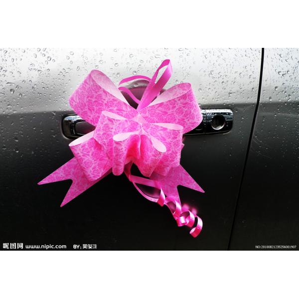 Rose Printed or Heart logo Pull bow for Holiday and valentaine day gift packing