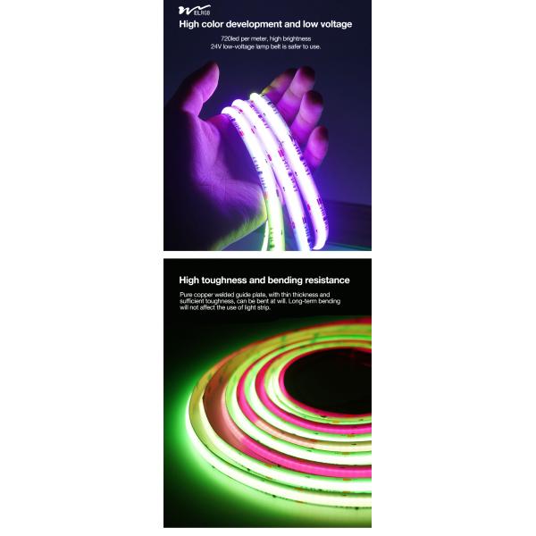 840Leds/M 24V IP65 водонепроницаемый гибкий RGB светодиодный светодиод с голосовым управлением и 3-