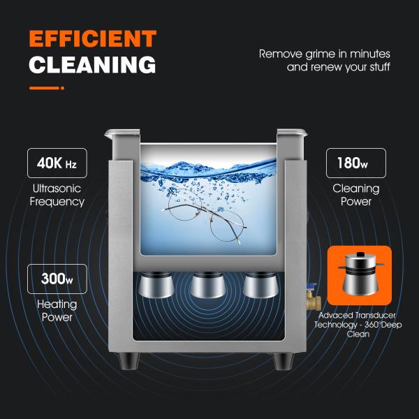180W Ultrasonic Cleaning Machine Digital 6 Liter Ultrasonic Cleaner