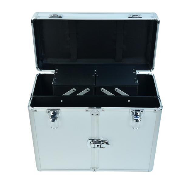 Случай холить серебряного алюминиевого случая вагонетки парикмахера алюминиевый с вагонеткой в серебре