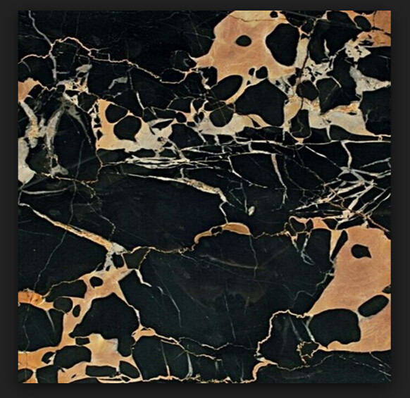 Cut To Size Black Portoro Italian Marble With Gold Vein For Bathroom Countertop