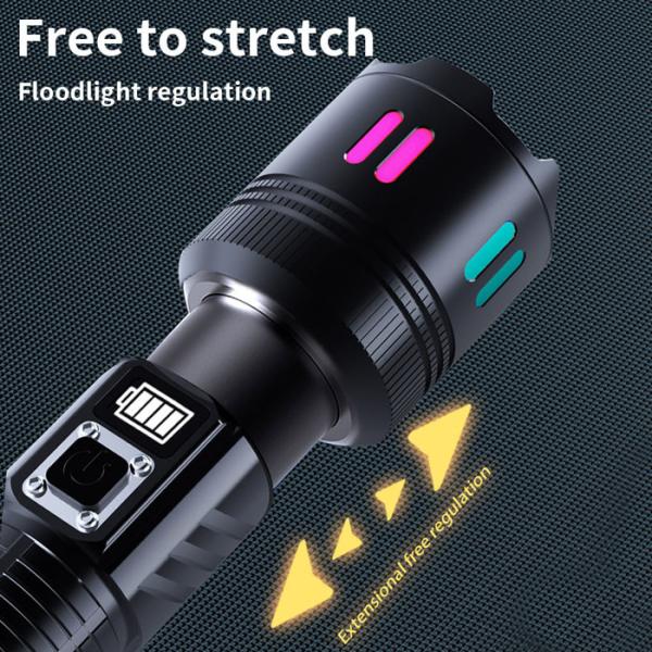 Strong Light Portable Emergency Flashlight Rechargeable Outdoor Patrol Flashlight