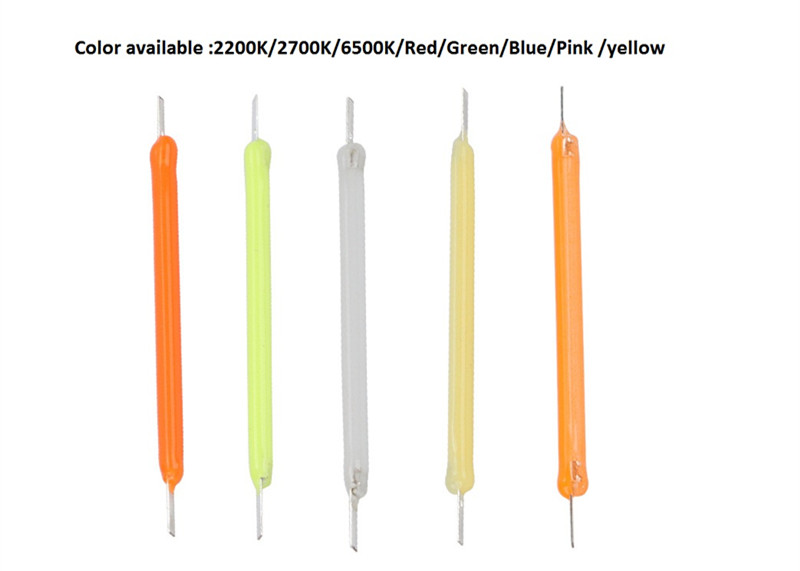 Dc3v 38MM COB светодиодная нить 2200k 2700K 6500K Части лампочек с керамической нитью