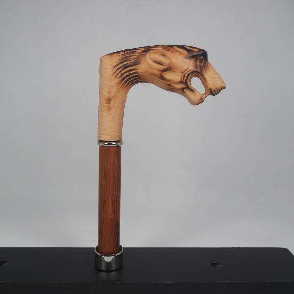 Finely Craft Antique Wooden Umbrella Handle Animal Design With No Burrs