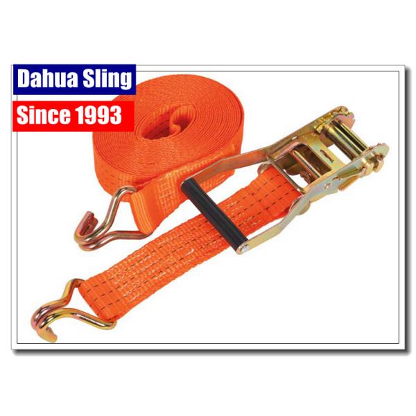 Open Hook Over The Wheel Tie Down Straps , Industrial Ratchet Straps 3325 Lbs